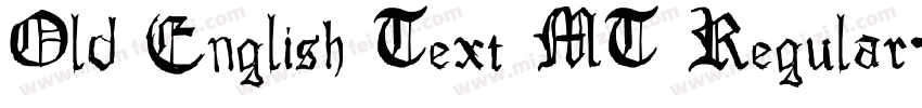 Old English Text MT Regular字体转换